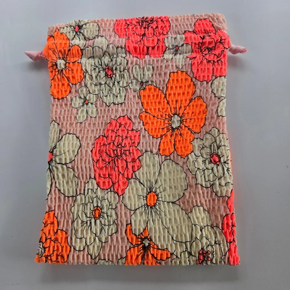 TRIANGL Floral‎ Drawstring Bag Pouch Makeup Swim Bikini Lingerie Travel